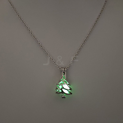 Alloy with Luminous Resin Bead Inside Pendant Necklaces for Women Men FS-WG4D5C2-22-1