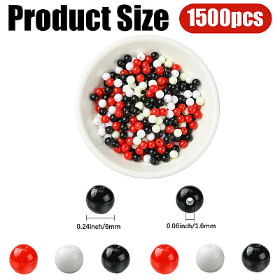 Opaque Acrylic Beads SACR-PA0001-04A-03-1