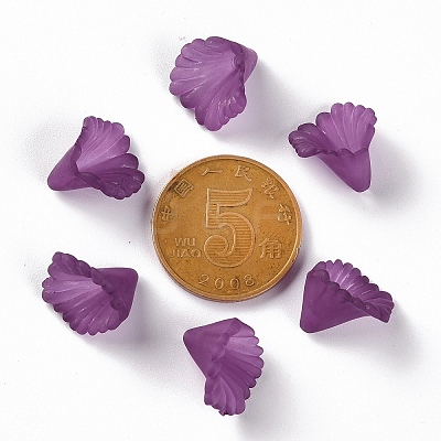 Frosted Acrylic Bead Caps MACR-S371-10A-743-1