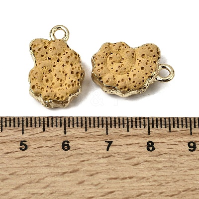 Dyed Synthetic Lava Rock Pendants G-P614-05G-08-1