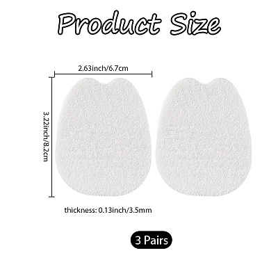 Fibre Forefoot Insole Pads AJEW-WH20064-10-1