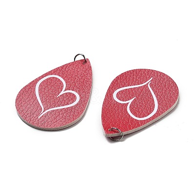 PU Leather Big Pendants FIND-R050-03A-1