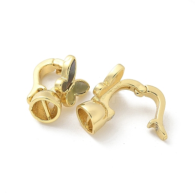 Brass Fold Over Clasps KK-Z083-19G-02-1