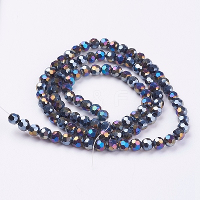 1 Strand Electroplate Glass Beads Strands X-EGLA-J042-6mm-AB01-1