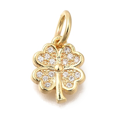 Brass Micro Pave Cubic Zirconia Pendants X-KK-Q001-12G-1