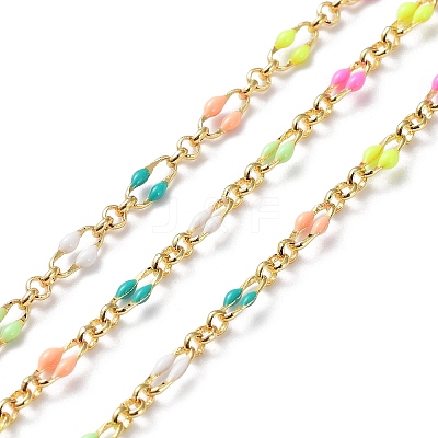 Enamel Oval Link Chains CHC-K014-10G-07-1
