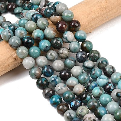 Natural Chrysocolla Beads Strands G-K405-B01-8mm-1