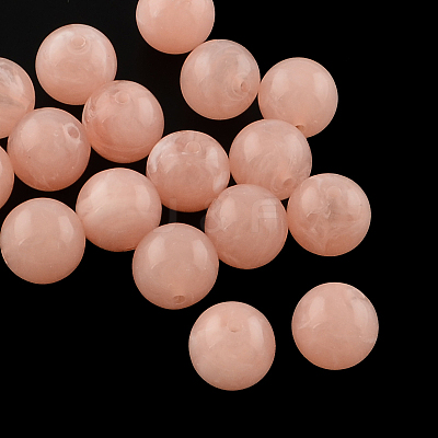 Round Imitation Gemstone Acrylic Beads OACR-R029-6mm-24-1