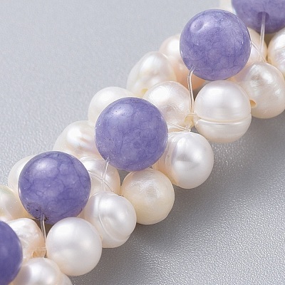 Natural Quartz(Dyed) Beads Bracelets BJEW-JB04604-05-1