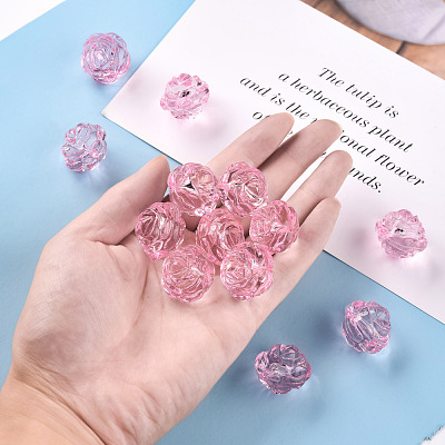 Transparent Acrylic Beads PL305Y-4-1