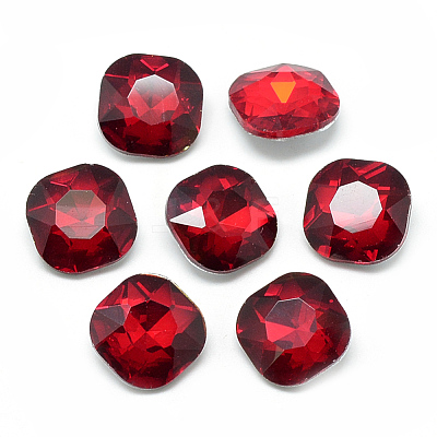Pointed Back Glass Rhinestone Cabochons RGLA-T032-10x10mm-05-1