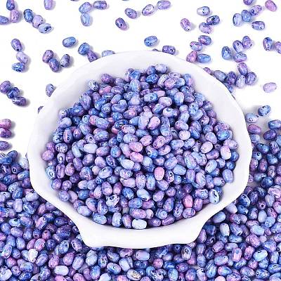 Picasso Glass Seed Beads SEED-N012-10F-1