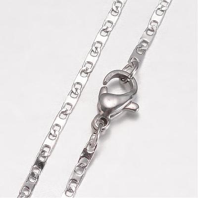 Non-Tarnish 304 Stainless Steel Necklace MAK-K062-11B-P-1