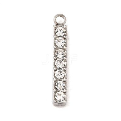 304 Stainless Steel Rhinestone Pendants STAS-S131-10P-1