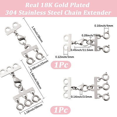 304 Stainless Steel Chain Extender STAS-BBC0008-19A-P-1