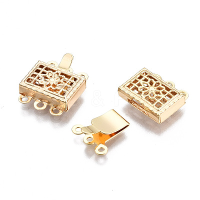 Brass Box Clasps KK-S356-311-NF-1