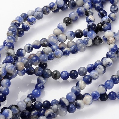 Natural Sodalite Beads Strands X-GSR4mmC013-1