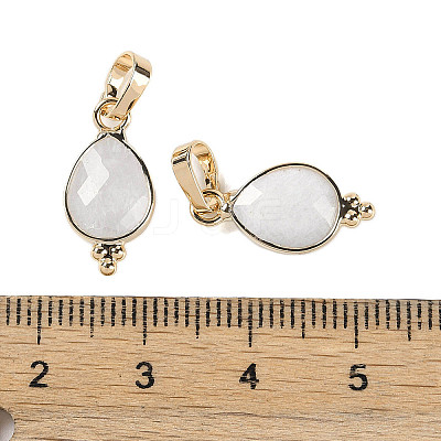 Natural White Moonstone Faceted Pendans KK-L218-004G-04-1