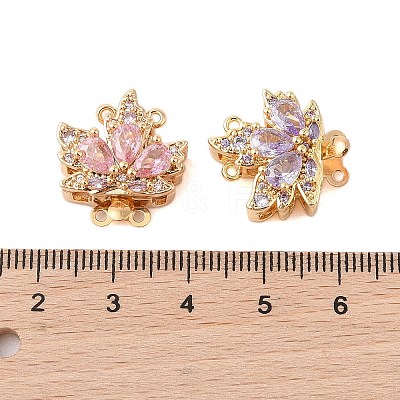 Brass Micro Pave Cubic Zirconia Box Clasps KK-B100-035G-1