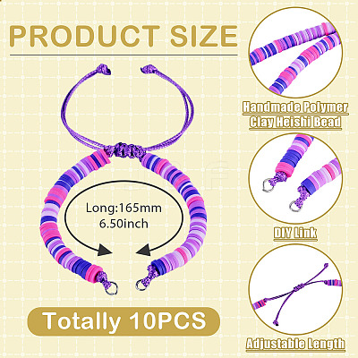 Handmade Polymer Clay Bead Bracelets Making AJEW-TAC00079-1