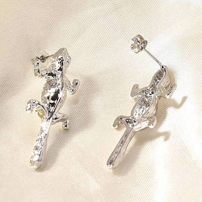 Brass Stud Earrings EJEW-B118-02P-1
