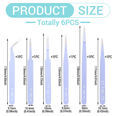 201 Stainless Steel Beading Tweezers Sets TOOL-TA0001-15A-1
