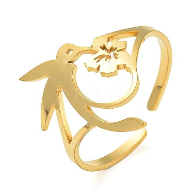 304 Stainless Steel Open Rings RJEW-S237-01G-1