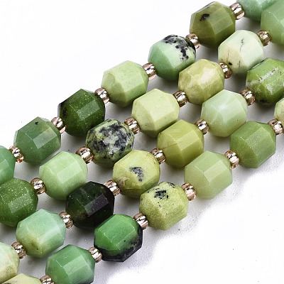 Natural Green Opal Beads Strands G-S362-065A-1