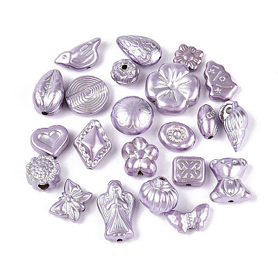 Pearlized Opaque Acrylic Beads OACR-T029-04D-1