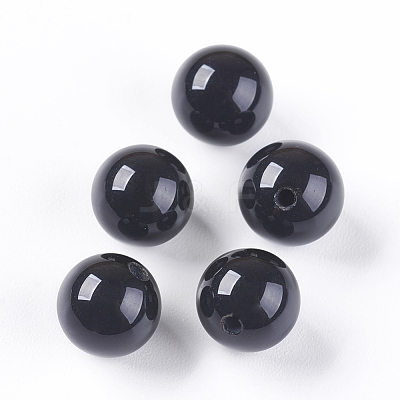 Natural Black Onyx Beads X-G-K275-13-8mm-1