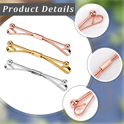 6Pcs 6 Styles Brass Tie Clips for Men FIND-GF0006-84-1