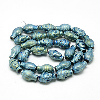 Electroplate Non-magnetic Synthetic Hematite Beads Strands G-T058-01F-1