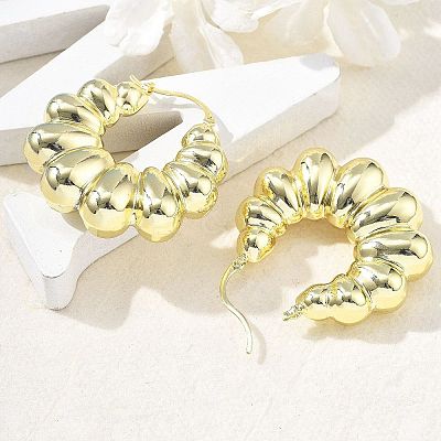 Brass Stud Earrings for Women EJEW-U035-06G-1