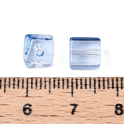 Baking Paint Transparent Glass Beads DGLA-N005-01A-03-1