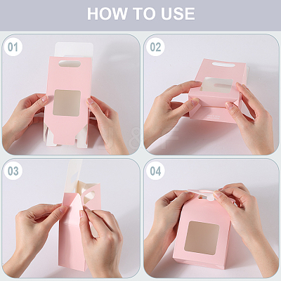 Rectangle Paper Gift Boxes with Clear Window CON-WH20003-02B-1