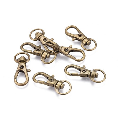 Alloy Swivel Lobster Claw Clasps X-IFIN-E548Y-AB-1