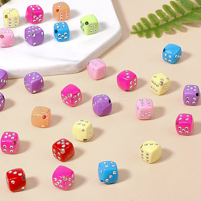 Plating Acrylic Beads X-PACR-T006-09-1