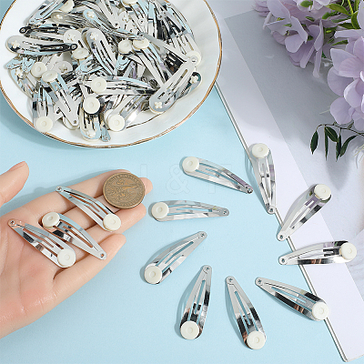 70Pcs Alloy Snap Hair Clip Finding AJEW-SC0003-36-1