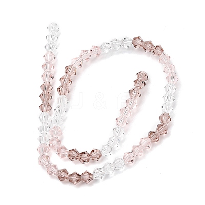 Transparent Gradient Color Glass Beads Strands GLAA-F131-01B-04-1