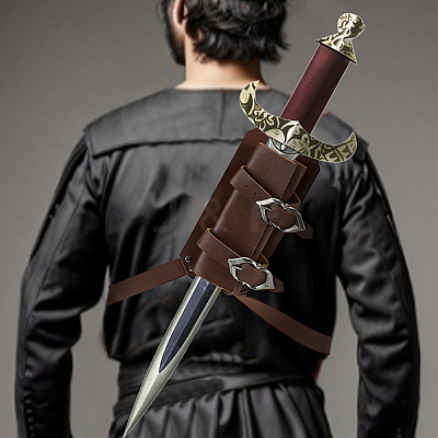 PU Leather Adjustable Sword Sheaths AJEW-XCP0003-68-1