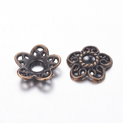 Tibetan Style Alloy Bead Caps LS-X-RLF10597Y-NF-1