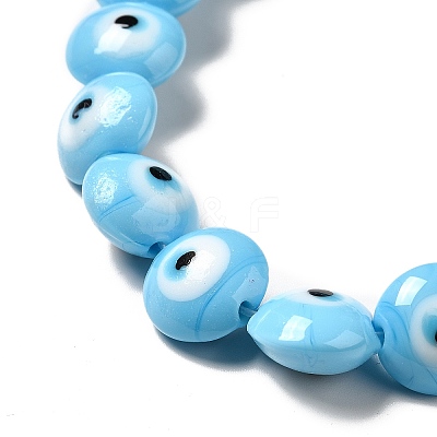 Handmade Evil Eye Lampwork Beads Strands LAMP-E030-03D-1