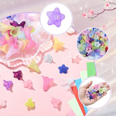 400Pcs 2 Styles Transparent Acrylic Beads FACR-YW0001-11-1
