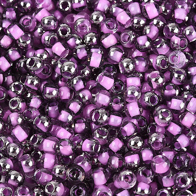 Transparent Inside Colours Glass Seed Beads SEED-T007-19A-03-1