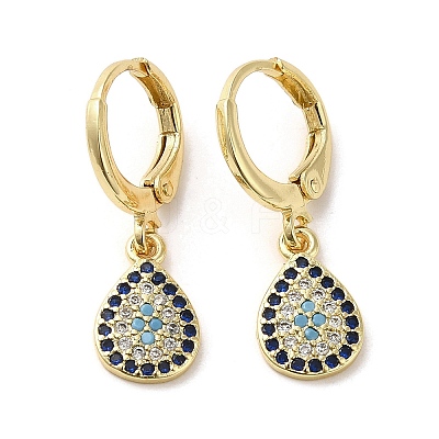 Golden Brass Dangle Leverback Earrings EJEW-Q797-13B-1