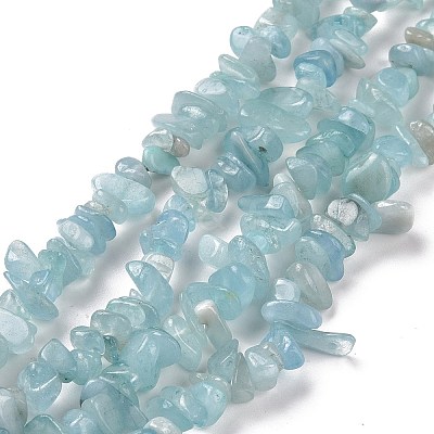 Natural Aquamarine Chips Beads Strands X-G-D0002-A02-1