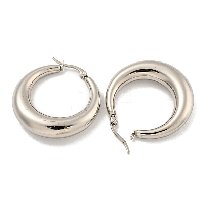 Tarnish Resistant 202 Stainless Steel Hoop Earring EJEW-H003-19P-02-1