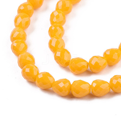 Opaque Solid Color Glass Beads Strands GLAA-N045-002-A05-1