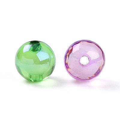 Opaque UV Plating Acrylic Beads OACR-I015-26-1