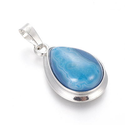 Natural Agate Pendants G-L512-C26-1